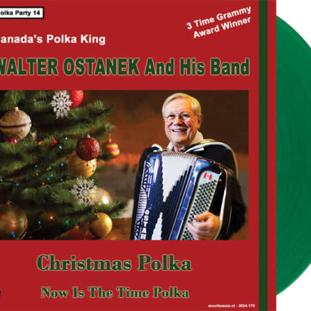 7″ Vinyl Single – Walter Ostanek And His Band – Christmas Polka / Now Is The Time Polka =Groen Transparant Vinyl=